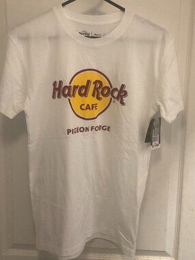 Men's (Unisex) White Hard Rock Cafe Logo T-Shirt